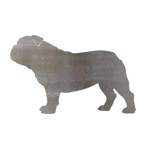 Bulldog 1 Steel Cutout Shape, Raw Metal Wall Art and Craft Supply