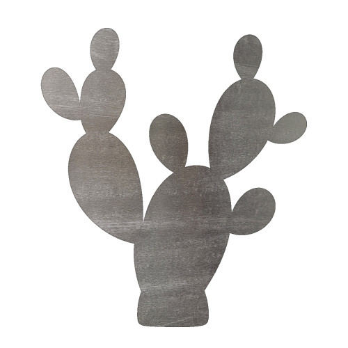 Cactus Steel Cutout Shape, Raw Metal Wall Art and Craft Supply