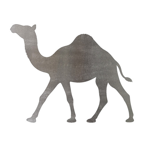 Camel 2 Steel Cutout Shape, Raw Metal Wall Art and Craft Supply