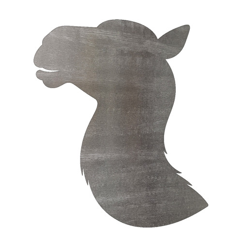 Camel Head Steel Cutout Shape, Raw Metal Wall Art and Craft Supply