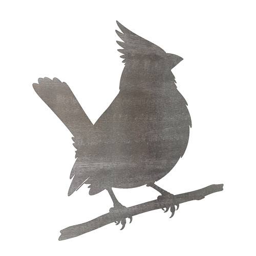 Cardinal 1 Steel Cutout Shape, Raw Metal Wall Art and Craft Supply