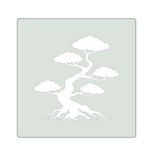 Bonsai Tree Reusable Mylar Stencil, 10 mil Plastic Paint Stencil for Crafts and Decor