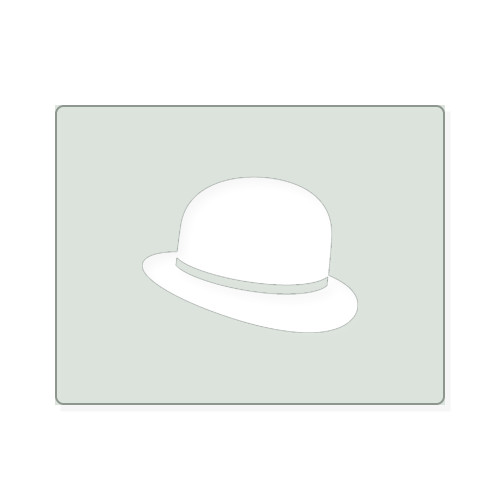 Bowler Hat Reusable Mylar Stencil, 10 mil Plastic Paint Stencil for Crafts and Decor