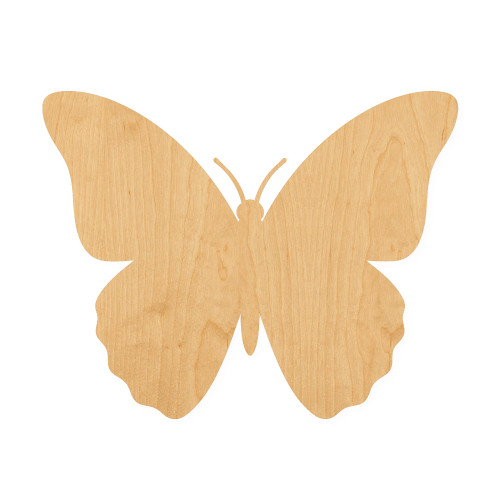 Butterfly 5 Wood Cutout for Crafts, Unfinished Baltic Birch Craft Shape