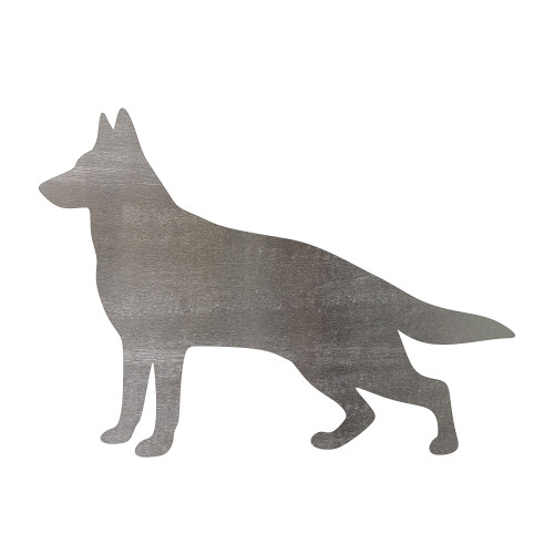 German Shepherd 2 Steel Cutout Shape, Raw Metal Wall Art and Craft Supply