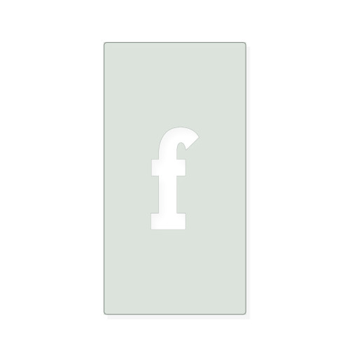Lowercase Letter F Reusable Mylar Stencil, 10 mil Plastic Paint Stencil for Crafts and Decor