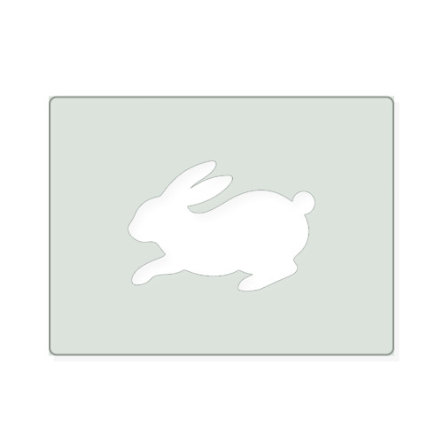 Bunny 3 Reusable Mylar Stencil, 10 mil Plastic Paint Stencil for Crafts and Decor