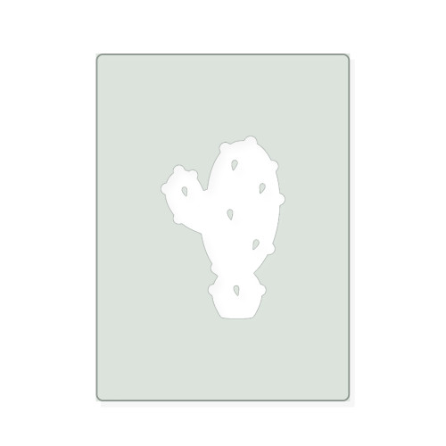 Cactus Pad Reusable Mylar Stencil, 10 mil Plastic Paint Stencil for Crafts and Decor
