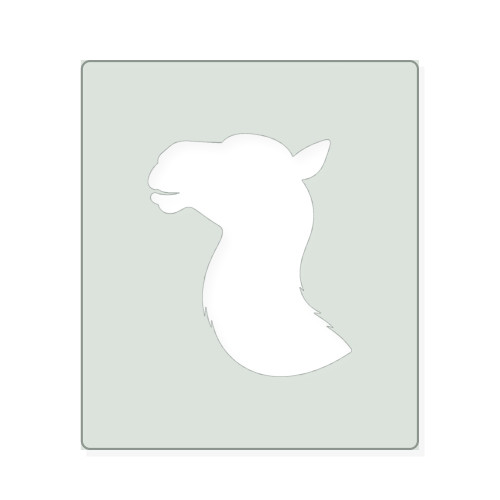Camel Head Reusable Mylar Stencil, 10 mil Plastic Paint Stencil for Crafts and Decor