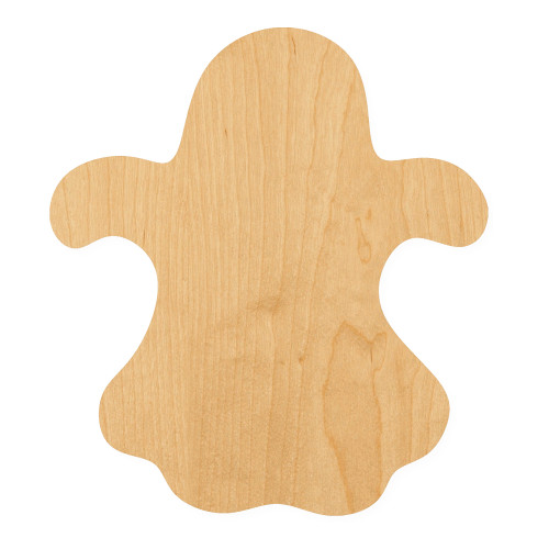 Ghost 6 Wood Cutout for Crafts, Unfinished Baltic Birch Craft Shape