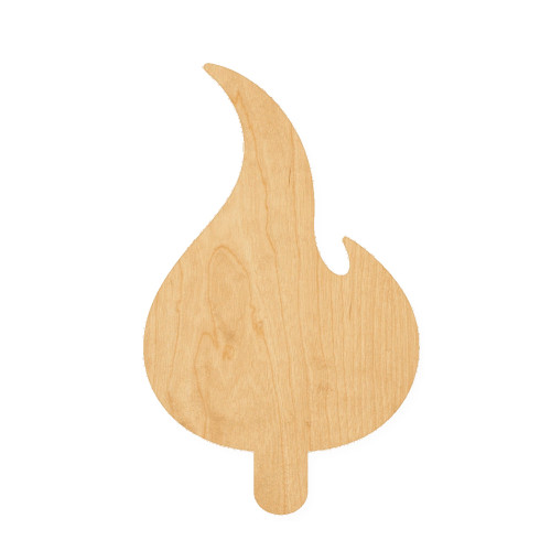 Candle Flame Wood Cutout for Crafts, Unfinished Baltic Birch Craft Shape