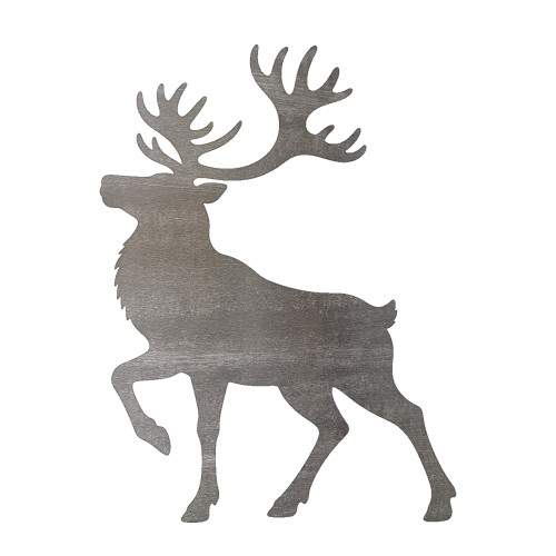 Caribou 2 Steel Cutout Shape, Raw Metal Wall Art and Craft Supply