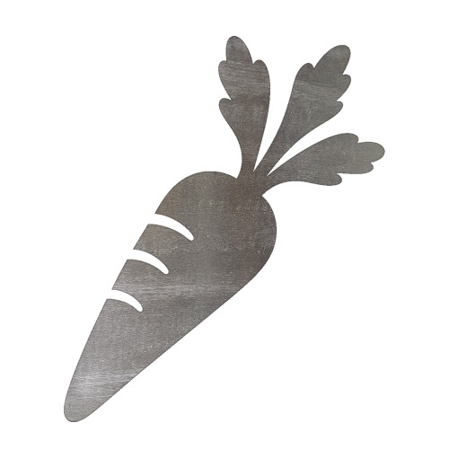 Carrot 3 Steel Cutout Shape, Raw Metal Wall Art and Craft Supply