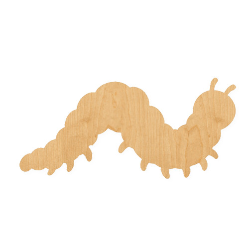 Caterpillar 3 Wood Cutout for Crafts, Unfinished Baltic Birch Craft Shape
