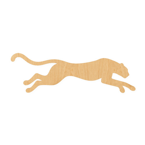 Cheetah Wood Cutout for Crafts, Unfinished Baltic Birch Craft Shape