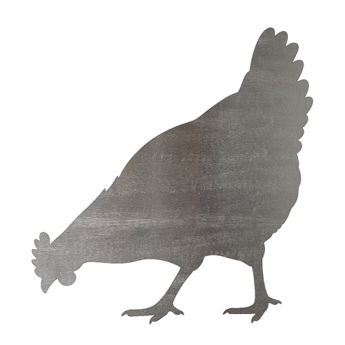 Chicken 3 Steel Cutout Shape, Raw Metal Wall Art and Craft Supply
