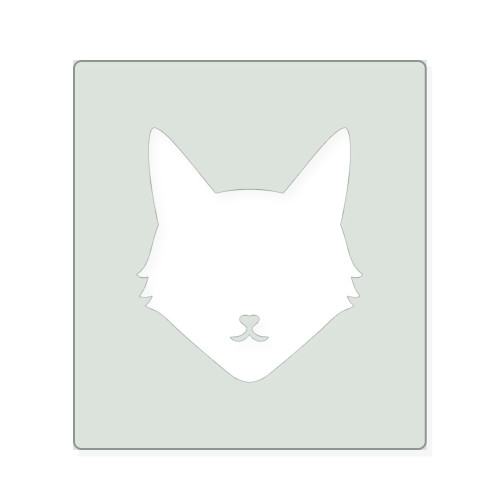 Cat Head 2 Reusable Mylar Stencil, 10 mil Plastic Paint Stencil for Crafts and Decor