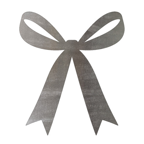 Christmas Bow Steel Cutout Shape, Raw Metal Wall Art and Craft Supply