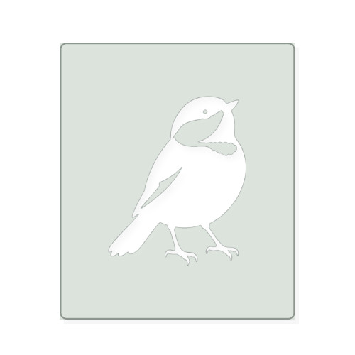 Chickadee Reusable Mylar Stencil, 10 mil Plastic Paint Stencil for Crafts and Decor