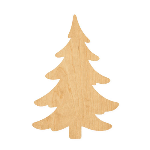 Christmas Tree 5 Wood Cutout for Crafts, Unfinished Baltic Birch Craft Shape