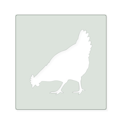 Chicken 3 Reusable Mylar Stencil, 10 mil Plastic Paint Stencil for Crafts and Decor