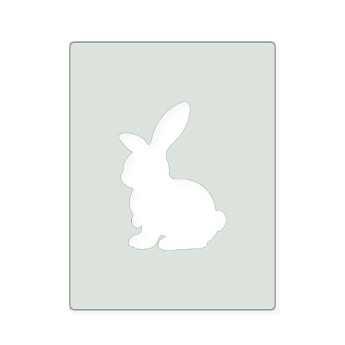 Chocolate Bunny Reusable Mylar Stencil, 10 mil Plastic Paint Stencil for Crafts and Decor
