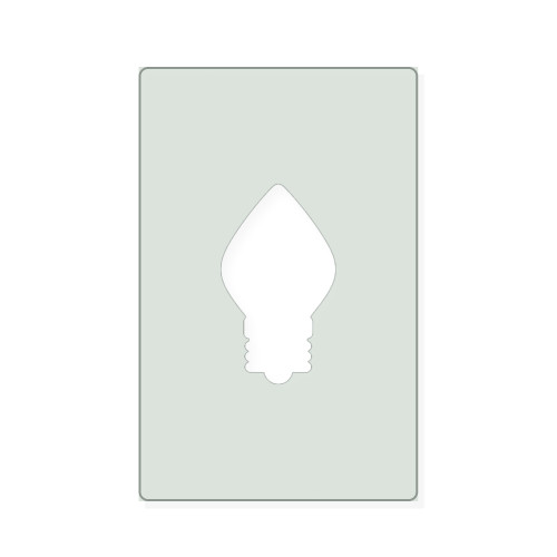 Christmas Light Bulb Reusable Mylar Stencil, 10 mil Plastic Paint Stencil for Crafts and Decor