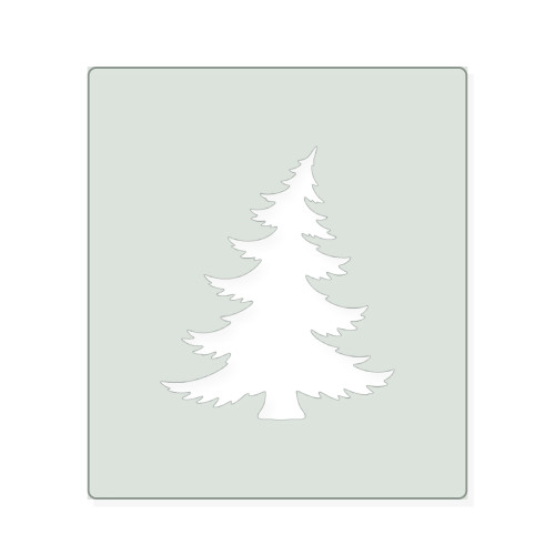 Christmas Tree 2 Branchy Reusable Mylar Stencil, 10 mil Plastic Paint Stencil for Crafts and Decor