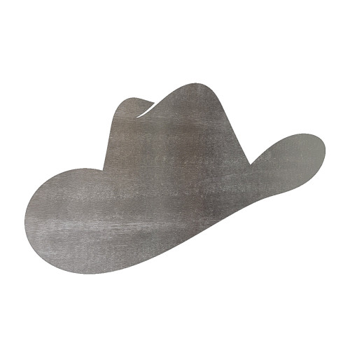 Cowboy Hat 1 Steel Cutout Shape, Raw Metal Wall Art and Craft Supply