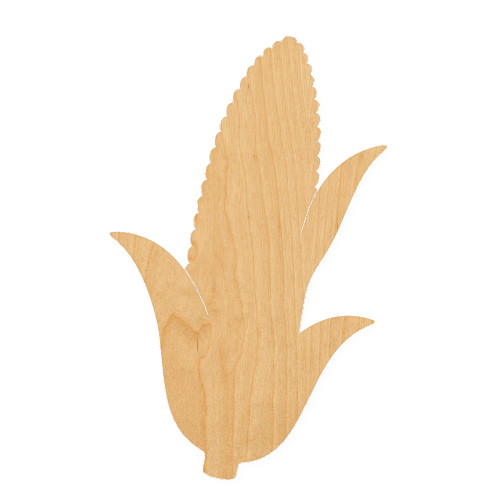 Corn 2 Wood Cutout for Crafts, Unfinished Baltic Birch Craft Shape