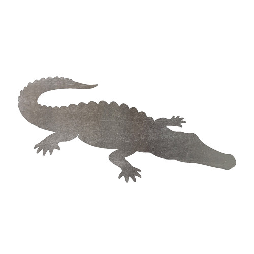 Crocodile Steel Cutout Shape, Raw Metal Wall Art and Craft Supply