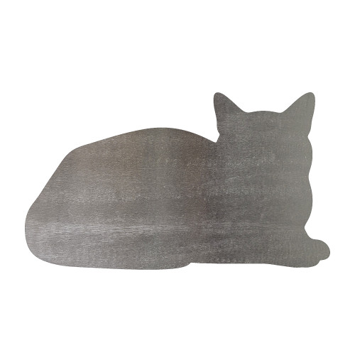 Cat Laying Down Steel Cutout Shape, Raw Metal Wall Art and Craft Supply