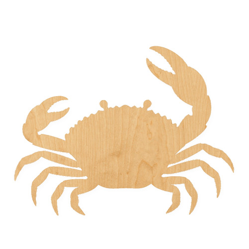 Crab 1 Wood Cutout for Crafts, Unfinished Baltic Birch Craft Shape