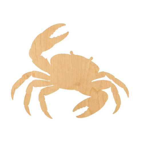 Crab 3 Wood Cutout for Crafts, Unfinished Baltic Birch Craft Shape