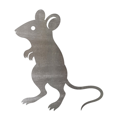 Desert Mouse Steel Cutout Shape, Raw Metal Wall Art and Craft Supply