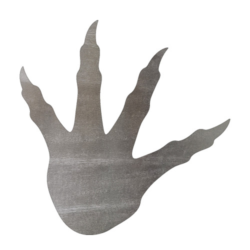 Dinosaur Footprint Steel Cutout Shape, Raw Metal Wall Art and Craft Supply