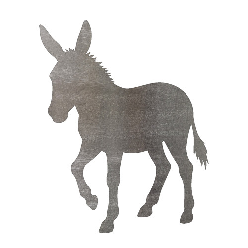 Donkey 1 Steel Cutout Shape, Raw Metal Wall Art and Craft Supply