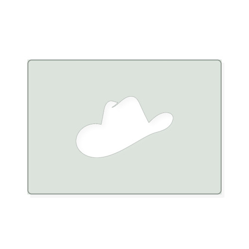 Cowboy Hat 1 Reusable Mylar Stencil, 10 mil Plastic Paint Stencil for Crafts and Decor
