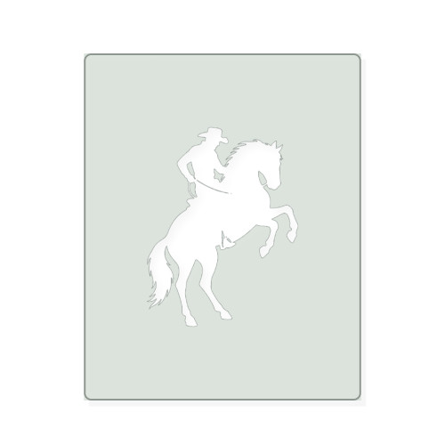 Cowboy On Horse Reusable Mylar Stencil, 10 mil Plastic Paint Stencil for Crafts and Decor