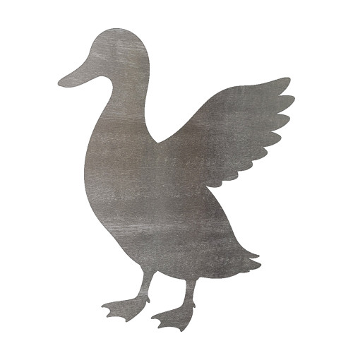 Duck 9 Steel Cutout Shape, Raw Metal Wall Art and Craft Supply
