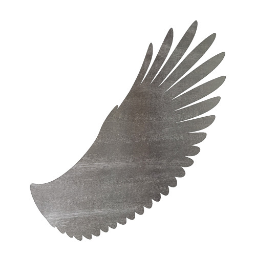 Eagle Wing Steel Cutout Shape, Raw Metal Wall Art and Craft Supply
