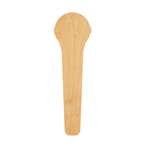Microphone 2 Wood Cutout for Crafts, Unfinished Baltic Birch Craft Shape