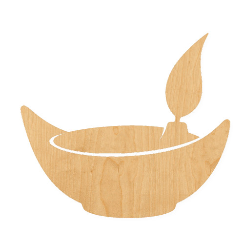 Diwalilamp Wood Cutout for Crafts, Unfinished Baltic Birch Craft Shape