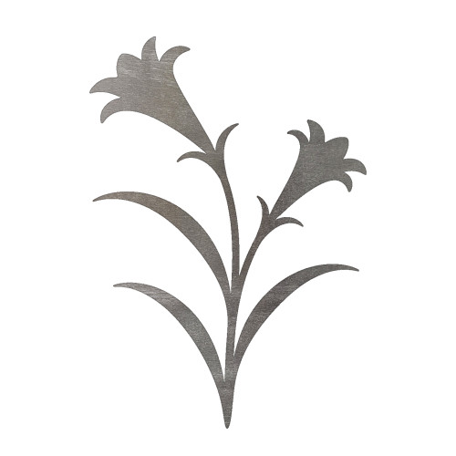 Easter Lily Steel Cutout Shape, Raw Metal Wall Art and Craft Supply