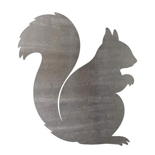 Fat Squirel Steel Cutout Shape, Raw Metal Wall Art and Craft Supply