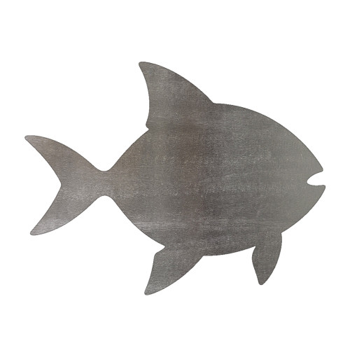 Fish 3 Steel Cutout Shape, Raw Metal Wall Art and Craft Supply