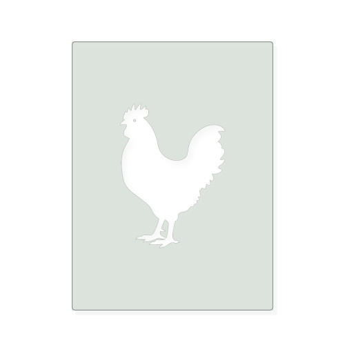 Chicken 2 Reusable Mylar Stencil, 10 mil Plastic Paint Stencil for Crafts and Decor