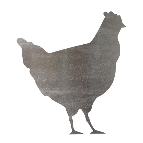 Chicken 3 Steel Cutout Shape, Raw Metal Wall Art and Craft Supply