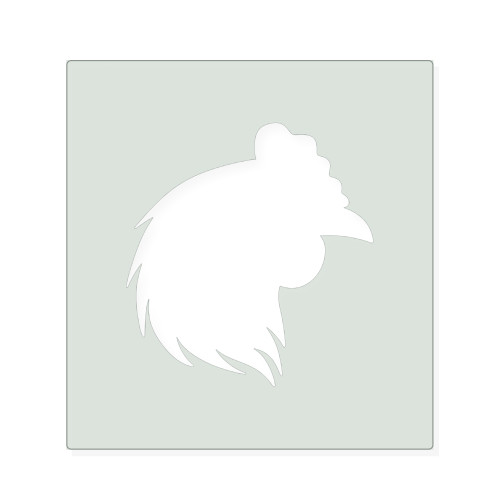 Chicken Head 2 Reusable Mylar Stencil, 10 mil Plastic Paint Stencil for Crafts and Decor