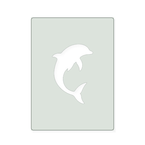 Dolphin 1 Reusable Mylar Stencil, 10 mil Plastic Paint Stencil for Crafts and Decor